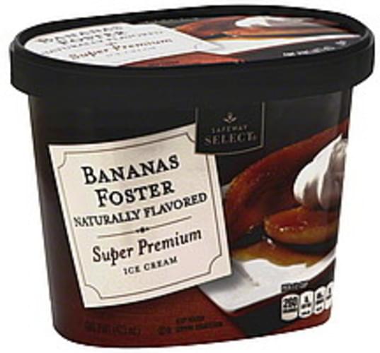 Safeway Select Bananas Foster Ice Cream 1 pt, Nutrition Information