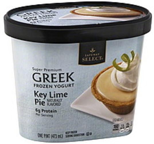 Safeway Select Greek, Super Premium, Key Lime Pie Frozen Yogurt 1 pt, Nutrition Information