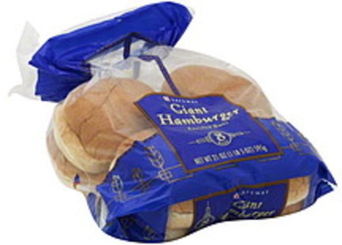 Safeway Giant Hamburger Buns 8 ea, Nutrition Information Innit