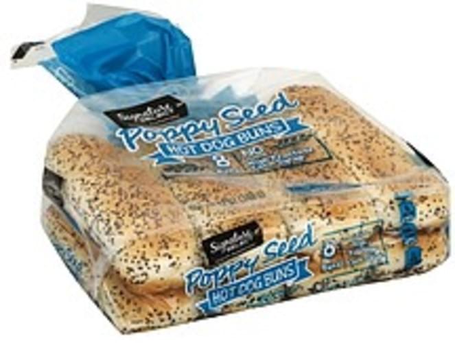 Signature Select Poppy Seed Hot Dog Buns 8 ea, Nutrition Information