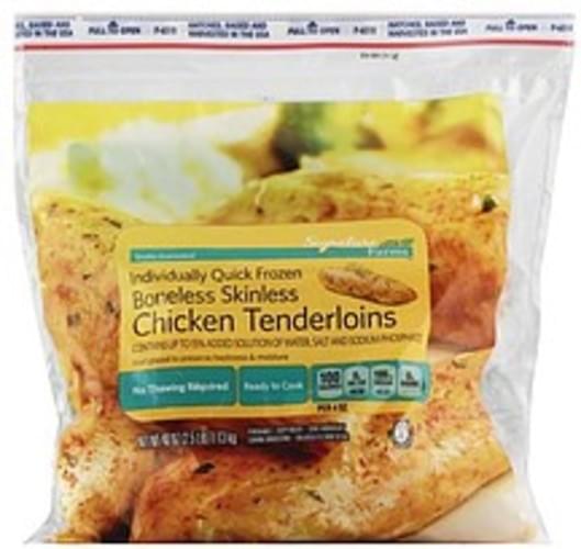 Signature Boneless Skinless Chicken Tenderloins 40 oz, Nutrition