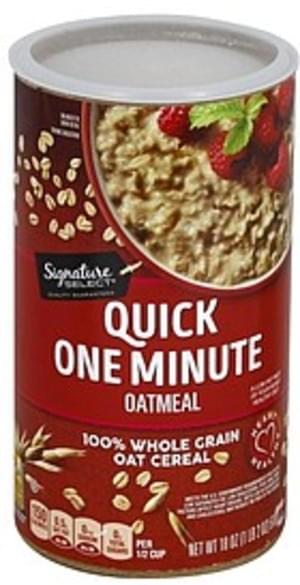 Signature Select One Minute, Quick Oatmeal - 18 oz