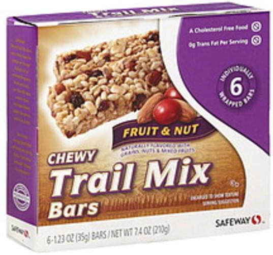 Safeway Fruit & Nut Chewy Trail Mix Bars 6 ea, Nutrition Information