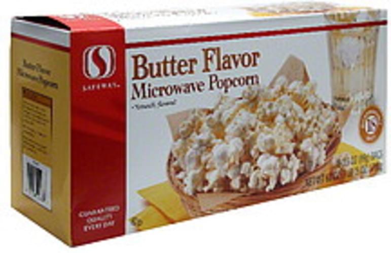 Safeway Butter Flavor Microwave Popcorn 18 ea, Nutrition Information
