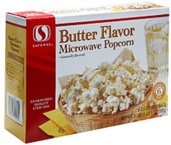Safeway Butter Flavor Microwave Popcorn 6 ea, Nutrition Information