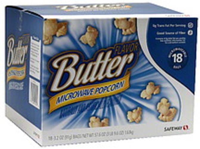 Safeway Butter Flavor Microwave Popcorn 18 ea, Nutrition Information