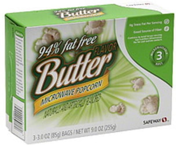 Safeway Butter Flavor Microwave Popcorn 3 ea, Nutrition Information