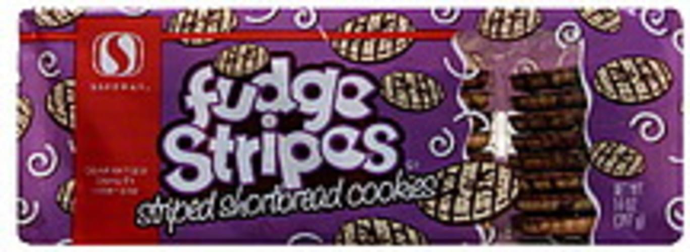 Safeway Fudge Stripes Striped Shortbread Cookies 14 oz, Nutrition
