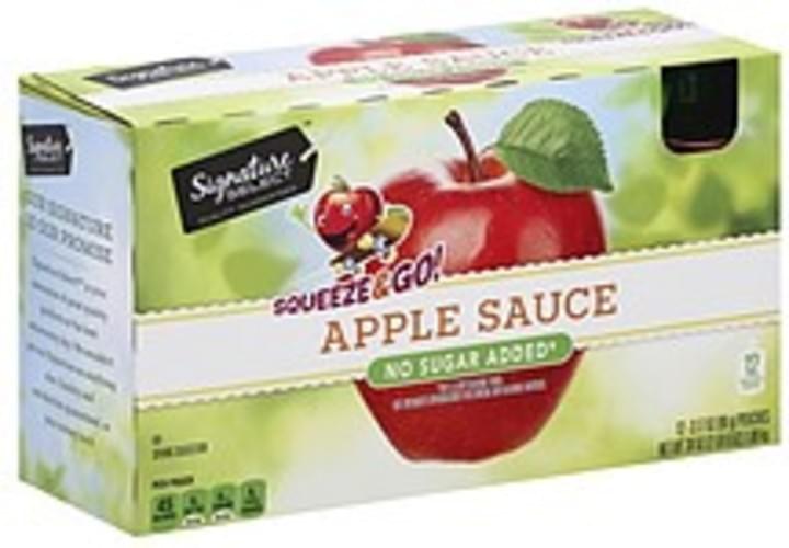 Signature Select Squeeze & Go! Apple Sauce 12 ea, Nutrition