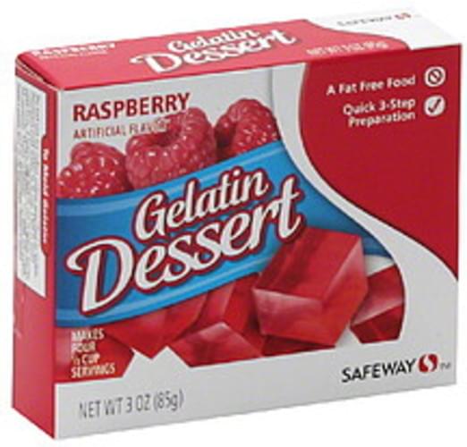Safeway Raspberry Gelatin Dessert 3 oz, Nutrition Information Innit