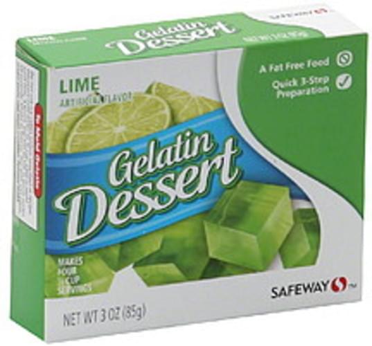 Safeway Lime Gelatin Dessert 3 oz, Nutrition Information Innit