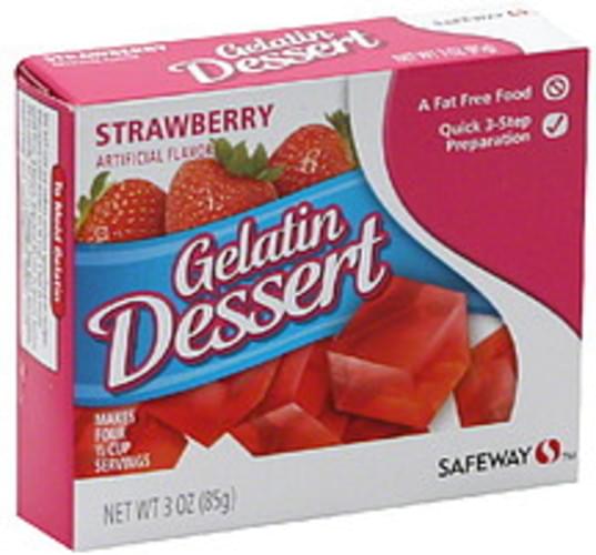 Safeway Strawberry Gelatin Dessert 3 oz, Nutrition Information Innit