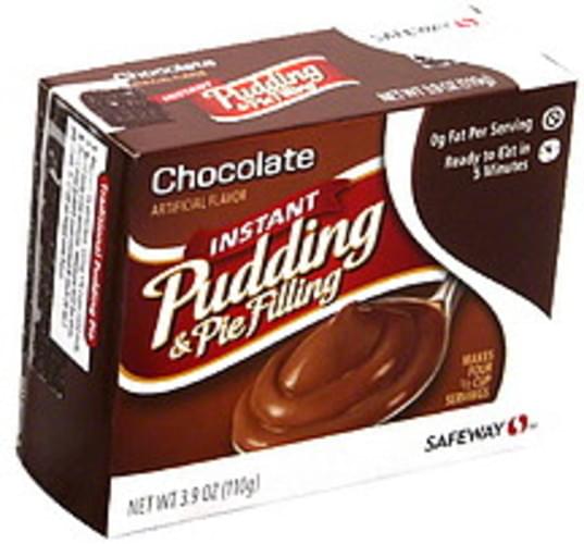 Safeway Chocolate Flavor Instant Pudding & Pie Filling 3.9 oz, Nutrition Information Innit