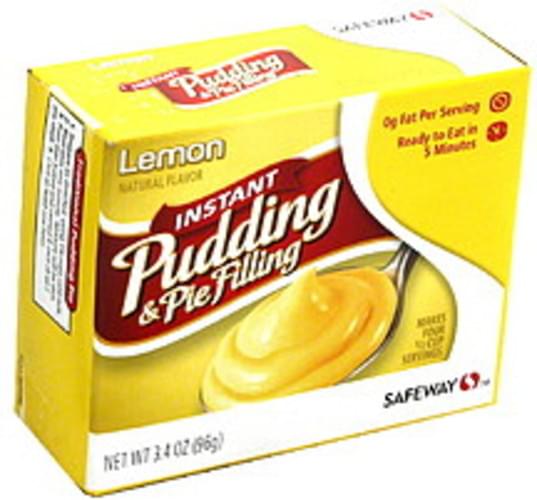 Safeway Lemon Instant Pudding & Pie Filling 3.4 oz, Nutrition Information Innit