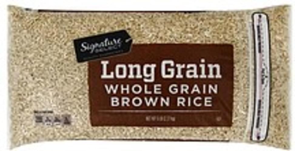 Signature Select Whole Grain, Long Grain Brown Rice 5 lb, Nutrition Information Innit
