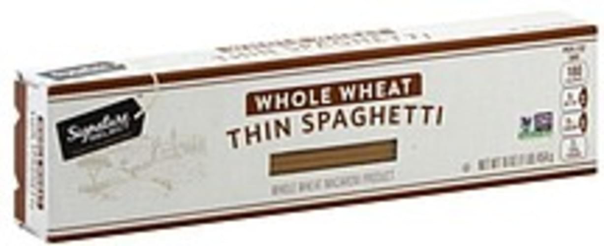 Signature Select Thin, Whole Wheat Spaghetti - 16 oz