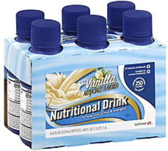 Safeway Vanilla Nutritional Drink 6 ea, Nutrition Information Innit
