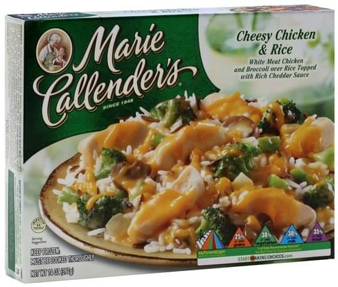 Marie Callenders Cheesy Chicken & Rice - 14 oz, Nutrition Information ...