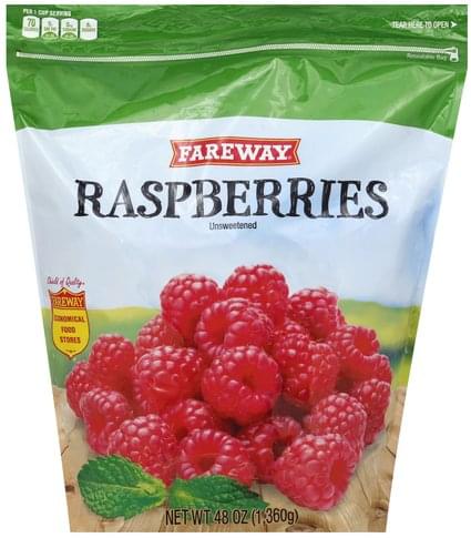 Fareway Unsweetened Raspberries - 48 oz