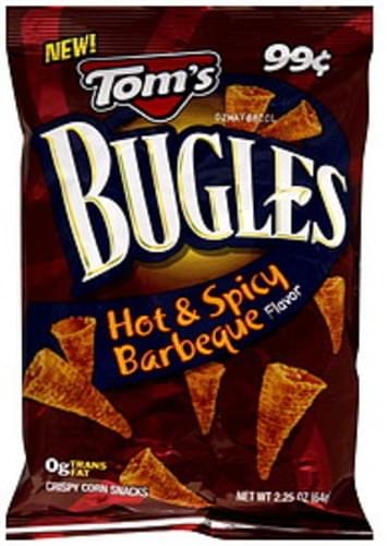 Toms Hot & Spicy Barbecue Flavor Bugles - 2.25 oz