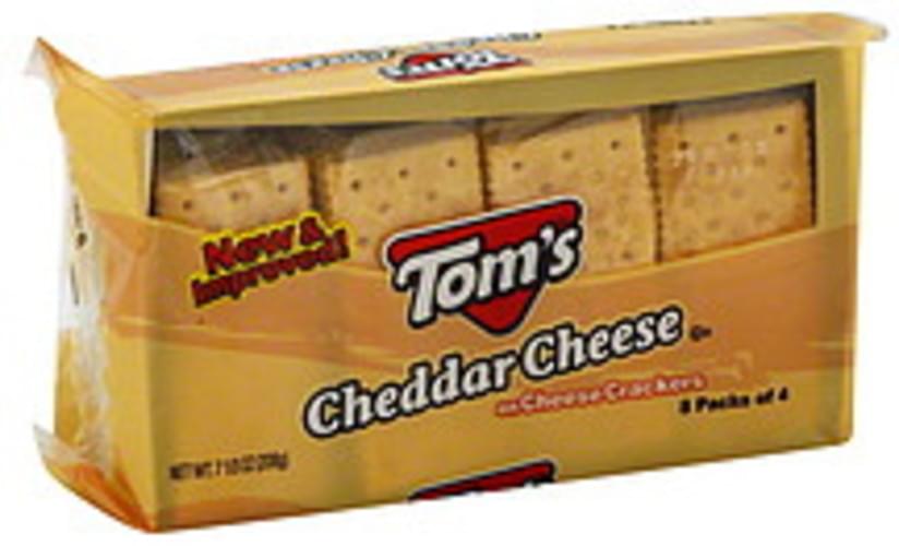 Toms Cheddar Cheese on Cheese Crackers 7.33 oz, Nutrition Information