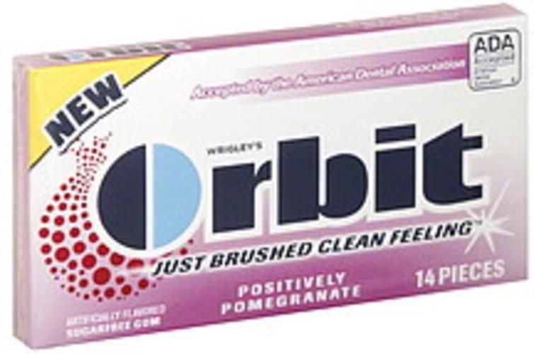 Orbit Sugarfree Positively Pomegranate Gum 14 ea Nutrition