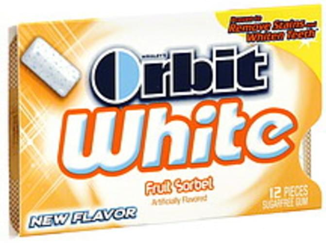 Orbit Sugarfree, Fruit Sorbet Gum 12 ea, Nutrition Information Innit