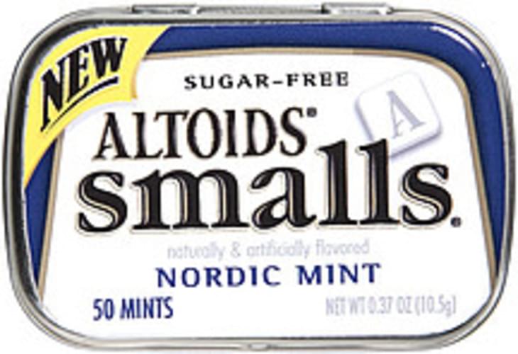 Altoids Smalls Nordic Mint Sugar Free 50 Ct Mints 0.37 oz, Nutrition