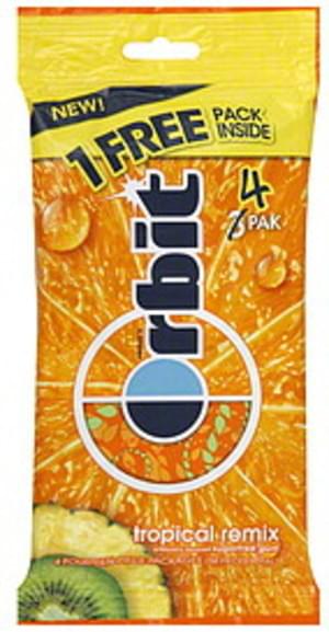 Orbit Sugarfree Tropical Remix Gum 4 ea Nutrition Information Innit