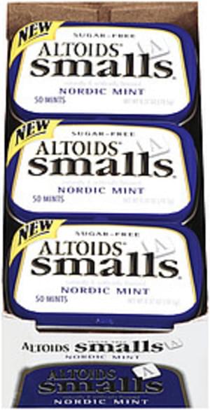Altoids Smalls Nordic Mint Sugar Free .37 Oz Tins Mints - 9, Nutrition ...