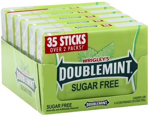 Doublemint Sugar Free Gum 6 ea Nutrition Information Innit Doublemint Sugar Free Gum 6 ea Nutrition Information Innit