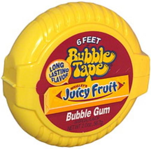 Bubble Tape Juicy Fruit Bubble Gum 2 oz, Nutrition Information Innit
