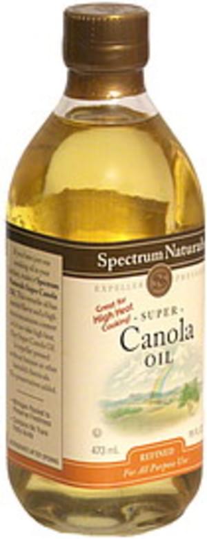 Spectrum Natural Super Canola Oil, Expeller Pressed, Refined Canola Oil - 16 oz