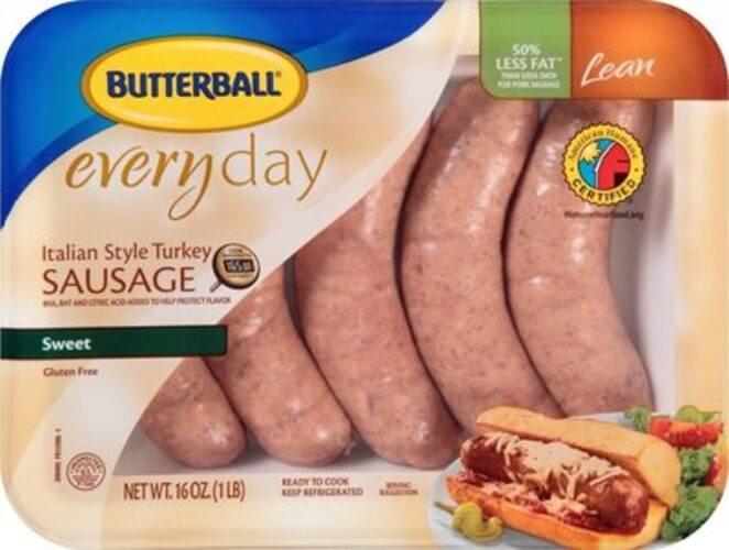 Butterball Everyday Sweet Italian Turkey Sausage 16 Oz Nutrition Information Innit Butterball Everyday Sweet Italian Turkey Sausage 16 Oz Nutrition Information Innit