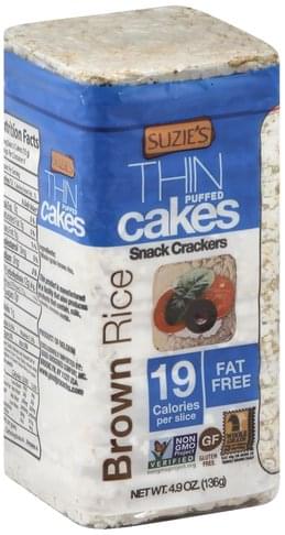 Suzies Puffed, Brown Rice Thin Cakes - 4.9 oz
