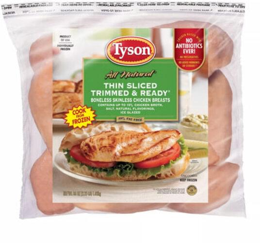 Tyson Chicken Breasts 112 g, Nutrition Information Innit