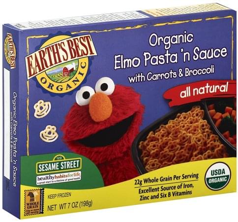 Earths Best Elmo, Organic, with Carrots & Broccoli, 123 Sesame Street Pasta 'n Sauce - 7 oz