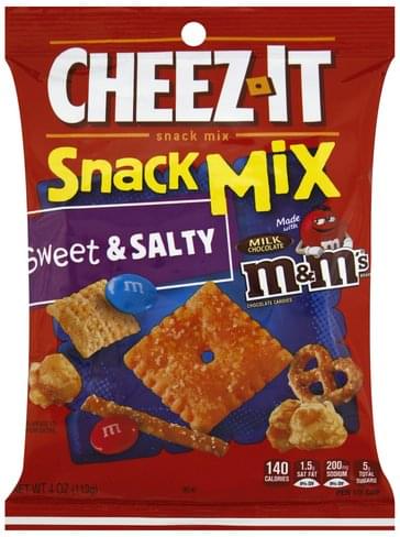 Cheez It Sweet Salty Snack Mix 4 Oz Nutrition Information Innit