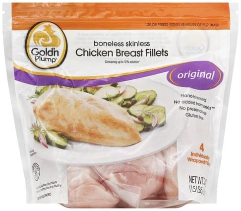 Gold N Plump Boneless Skinless, Original Chicken Breast Fillets - 4 ea