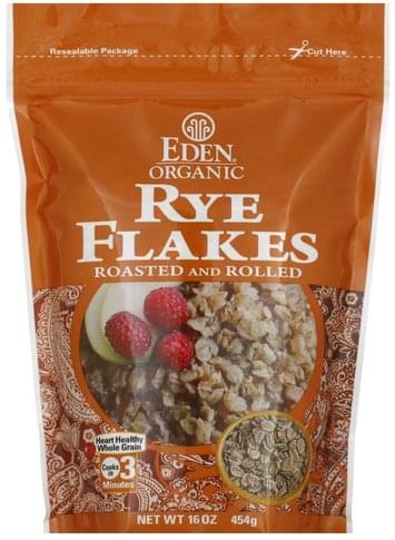 Eden Roasted and Rolled Rye Flakes - 16 oz
