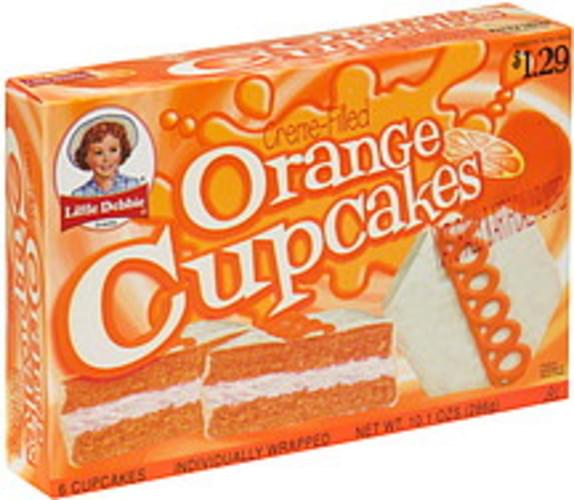Little Debbie Orange CremeFilled Cupcakes 6 ea, Nutrition