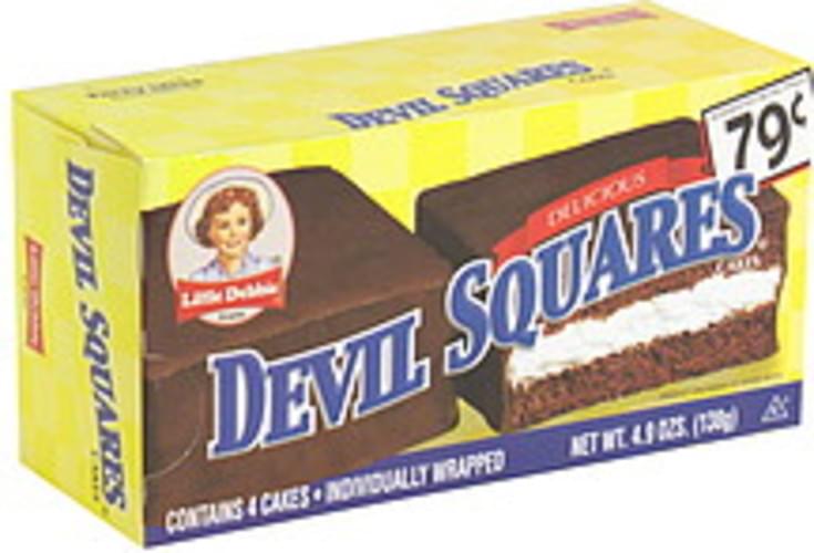 Little Debbie PrePriced Devil Squares 4 ea, Nutrition Information