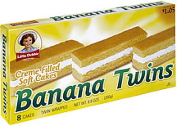 Little Debbie Banana Twins Creme Filled Soft Cakes 8 ea, Nutrition