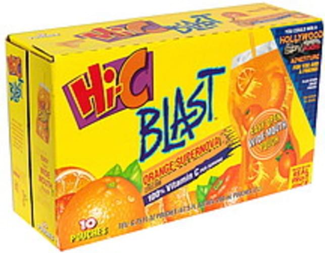 HiC Orange Supernova Citrus Drink 10 ea, Nutrition Information Innit
