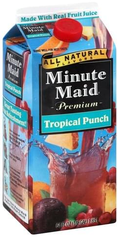 Minute Maid Tropical Punch 64 Oz Nutrition Information Innit