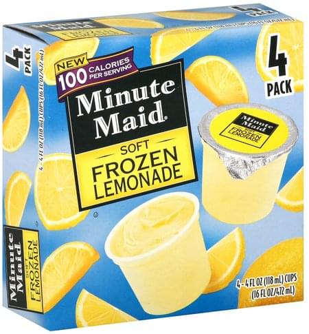 Minute Maid Soft Frozen Lemonade - 4 ea, Nutrition Information | Innit