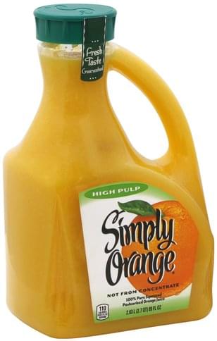 high pulp orange juice