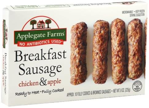 Applegate Farms Chicken & Apple Breakfast Sausage - 10 ea, Nutrition