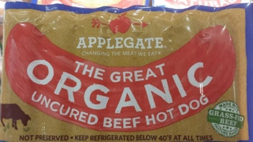 Applegate Organic, Uncured Beef Hot Dogs 12 oz, Nutrition Information