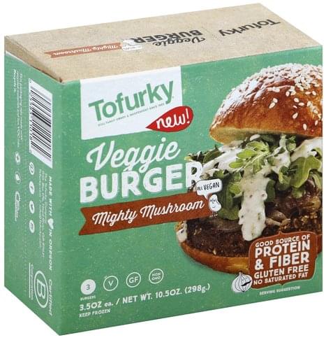 Tofurky Mighty Mushroom Veggie Burger - 3 ea
